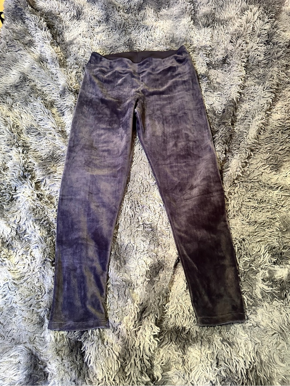 Cuddl Duds Plush Velvet Leggings in Deep Charcoal
